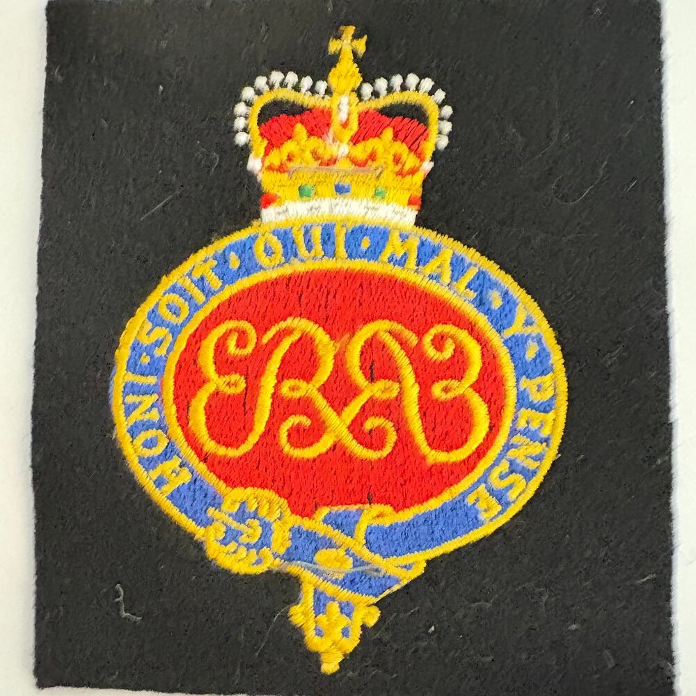 Vintage Hand-embroidered Grenadier Guards blazer badge, reproduction